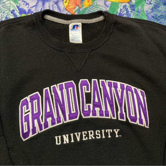 LRussell Athletic Grand Canyon University College Spell Out Pull Over Crewneck - Picture 2 of 4